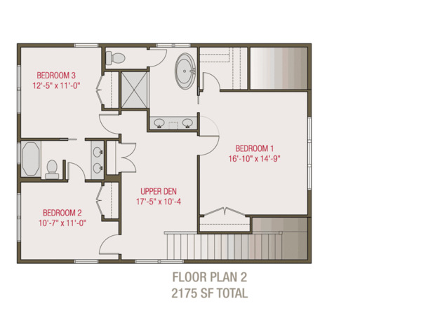 Craftsman Floor Plan - Upper Floor Plan #461-68