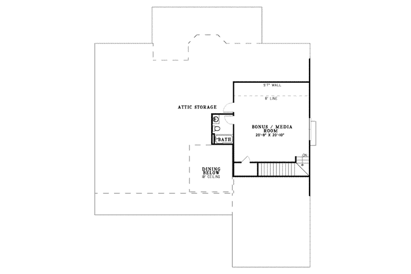 House Blueprint - Floor Plan - Other Floor for Traditional House Plan #17-420 - 4 bed, 2 bath