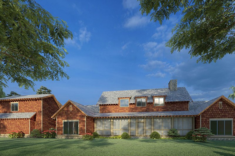 House Blueprint - Exterior - Rear Elevation for Country House Plan #923-195 - 4 bed, 3 bath