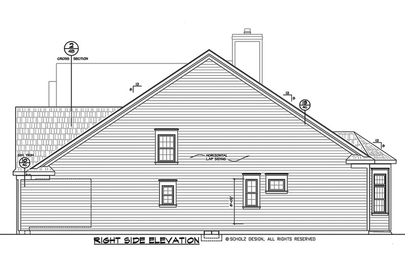 Home Plan - Right Side Elevation