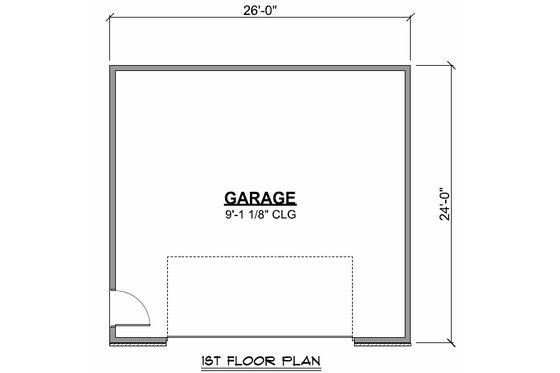 Floor Plan - Main Floor for Craftsman House Plan #1064-63, 0 bath