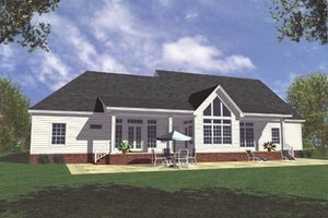 Exterior - Rear Elevation for Country House Plan #21-111 - 3 bed, 3 bath