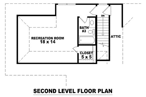 Floor Plan - Upper Floor for European House Plan #81-1298 - 3 bed, 3.5 bath