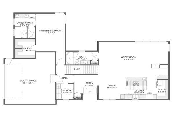 Dream House Plan - Modern Floor Plan - Main Floor Plan #1060-236