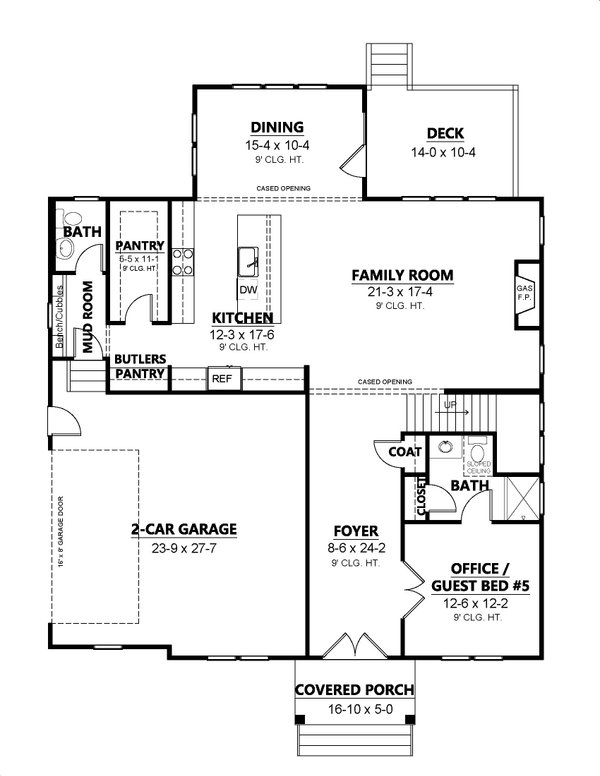 Farmhouse Floor Plan - Main Floor Plan #1080-22