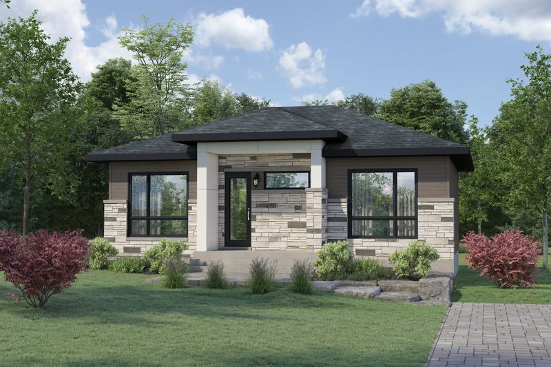 Architectural House Design - Contemporary Exterior - Front Elevation Plan #25-5013