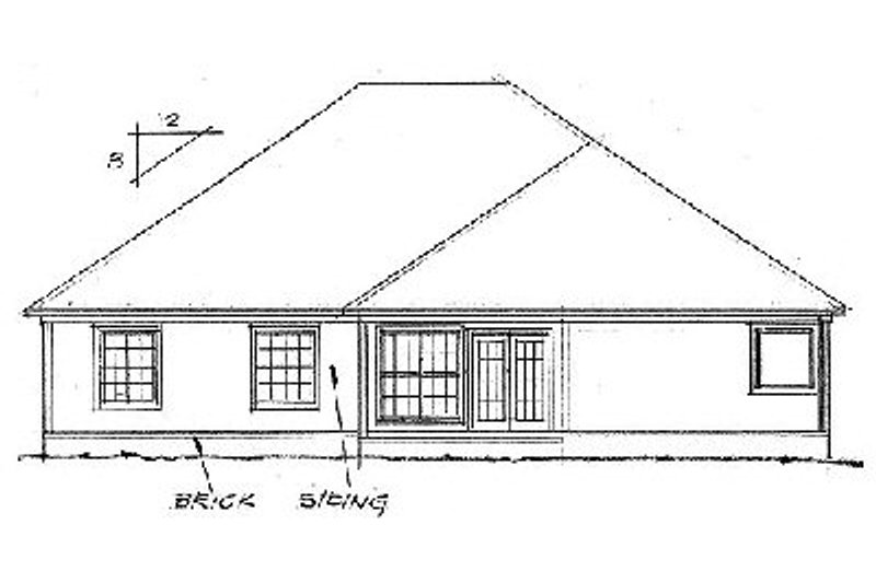 Dream House Plan - Exterior - Rear Elevation for Traditional House Plan #20-113 - 4 bed, 2 bath