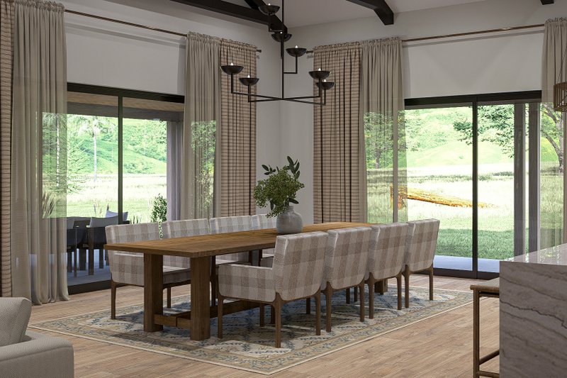 House Blueprint - Interior - Dining Room for Barndominium House Plan #455-582 - 4 bed, 3 bath