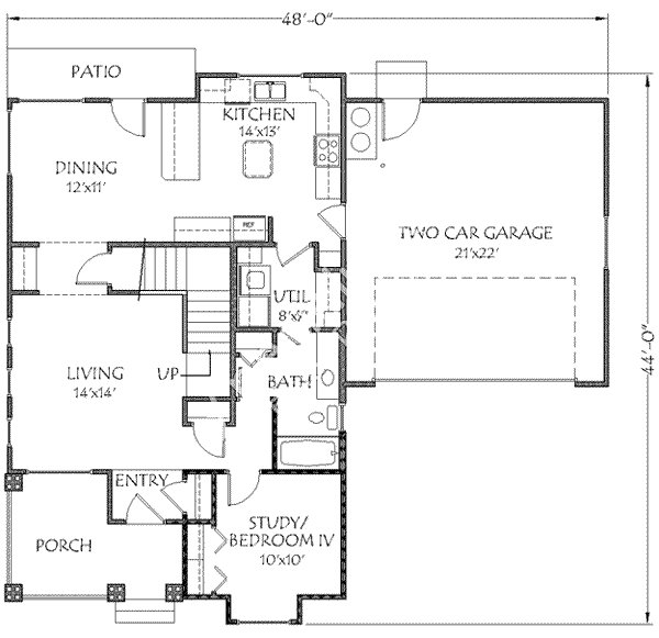 Traditional Floor Plan - Main Floor Plan #24-197
