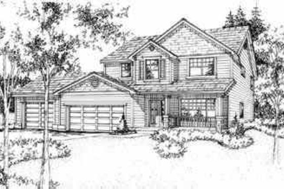 Exterior - Front Elevation for Traditional House Plan #78-104 - 4 bed, 2.5 bath