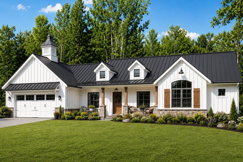 House Blueprint - Exterior - Front Elevation 2 for Farmhouse House Plan #928-426 - 2 bed, 2.5 bath