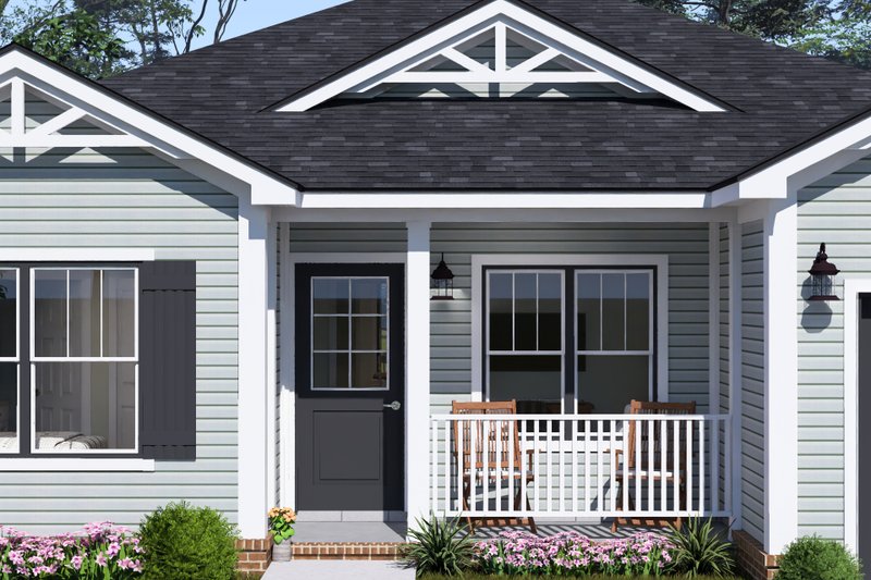 Home Plan - Exterior - Covered Porch for Cottage House Plan #513-2483 - 3 bed, 3 bath