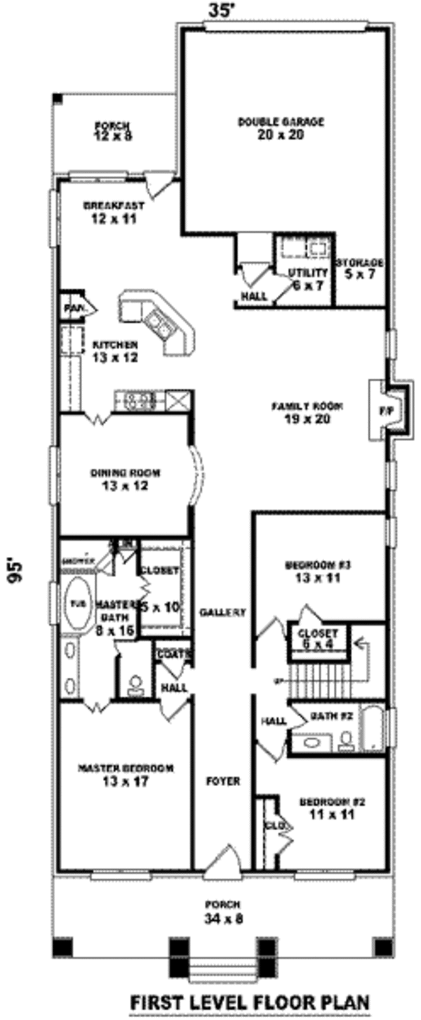 Bungalow Floor Plan - Main Floor Plan #81-1121