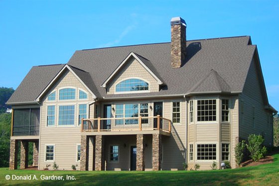 Exterior - Rear Elevation for Craftsman House Plan #929-761 - 4 bed, 4 bath