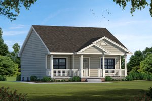 Cottage Exterior - Front Elevation Plan #20-122