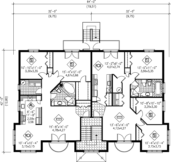European Floor Plan - Other Floor Plan #25-306