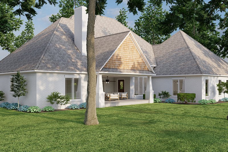 Architectural House Design - Exterior - Rear Elevation 2 for European House Plan #923-17 - 4 bed, 4.5 bath