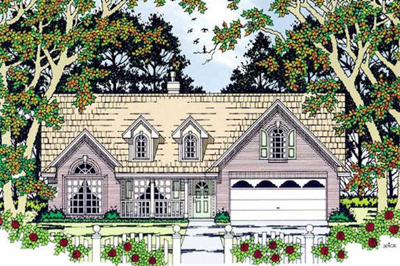 Home Plan - Cottage Exterior - Front Elevation Plan #42-398