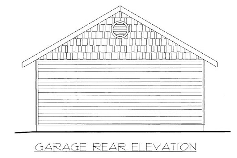 Architectural House Design - Exterior - Rear Elevation for Traditional House Plan #117-665, 0 bath