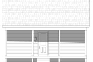 Exterior - Rear Elevation for Southern House Plan #932-889 - 1 bed, 1 bath