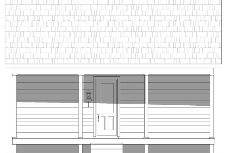 Architectural House Design - Exterior - Rear Elevation for Southern House Plan #932-889 - 1 bed, 1 bath