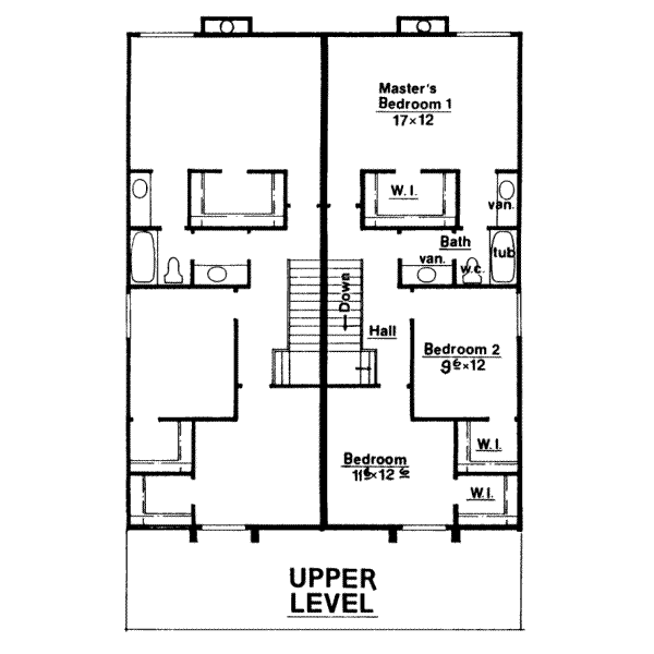 Modern Floor Plan - Upper Floor Plan #303-230
