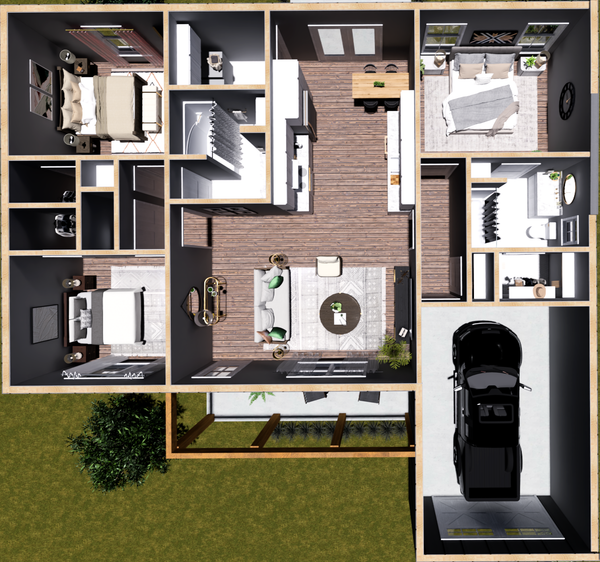House Blueprint - Farmhouse Floor Plan - Other Floor Plan #44-309