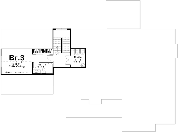 Dream House Plan - Traditional Floor Plan - Upper Floor Plan #455-399