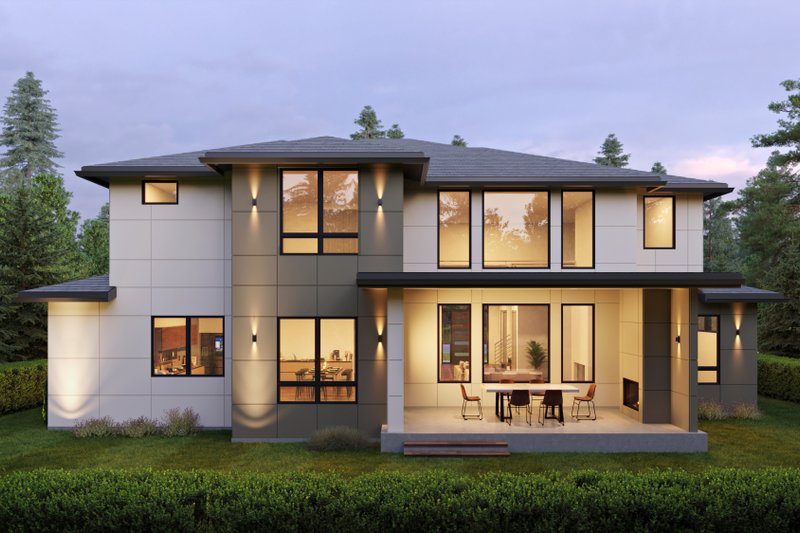 Dream House Plan - Exterior - Rear Elevation for Contemporary House Plan #1066-224 - 4 bed, 4.5 bath
