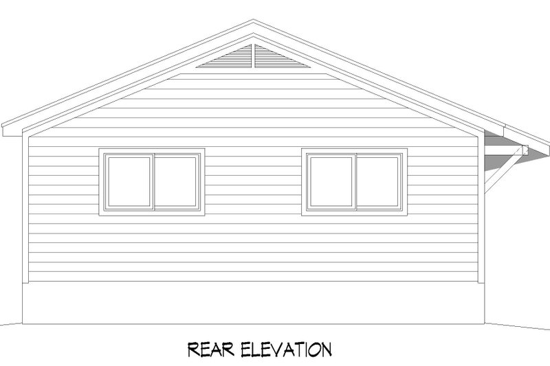Home Plan - Exterior - Rear Elevation for Southern House Plan #932-815, 0 bath