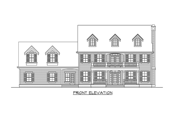 Exterior - Other Elevation for Traditional House Plan #132-171 - 4 bed, 3.5 bath