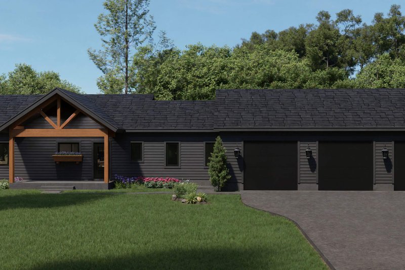 House Blueprint - Country Exterior - Front Elevation Plan #932-1359