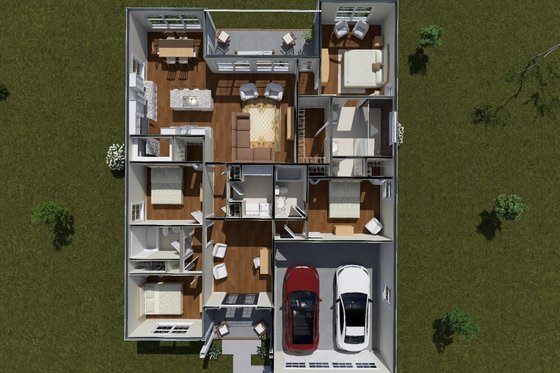 Floor Plan - Main Floor 1 for Cottage House Plan #513-2424 - 4 bed, 3 bath