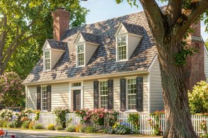 Exterior - Front Elevation for Colonial House Plan #137-343 - 3 bed, 2.5 bath