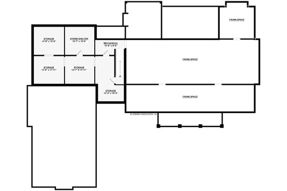 Floor Plan - Lower Floor for Farmhouse House Plan #928-325 - 3 bed, 2.5 bath