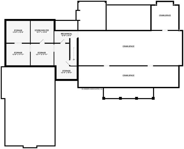 Farmhouse Floor Plan - Lower Floor Plan #928-325
