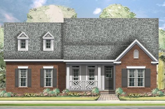 Exterior - Front Elevation for Traditional House Plan #424-276 - 3 bed, 2 bath