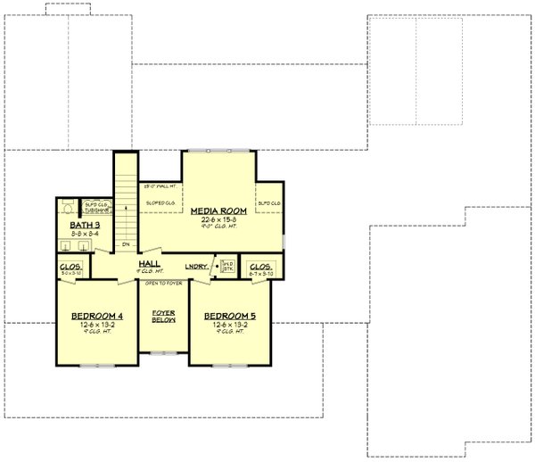 Farmhouse Floor Plan - Upper Floor Plan #430-399