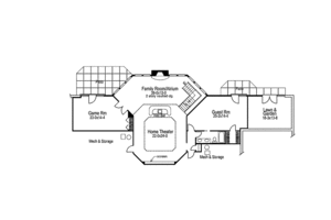 Floor Plan - Lower Floor for Traditional House Plan #57-273 - 4 bed, 3.5 bath