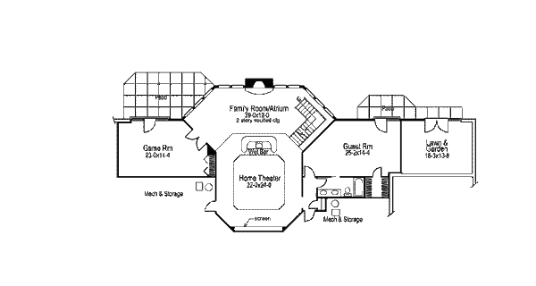 Home Plan - Traditional Floor Plan - Lower Floor Plan #57-273