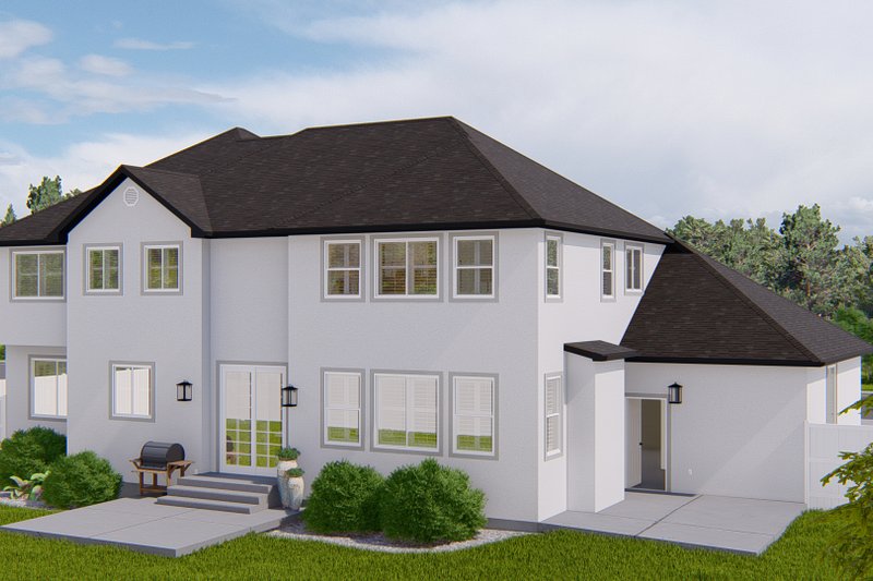 House Blueprint - Exterior - Rear Elevation 1 for Traditional House Plan #1060-135 - 4 bed, 2.5 bath