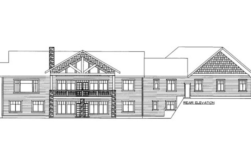 Dream House Plan - Exterior - Rear Elevation for Craftsman House Plan #117-769 - 6 bed, 4.5 bath