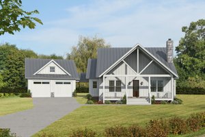 Country Exterior - Front Elevation Plan #932-389