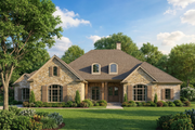 European Style House Plan - 3 Beds 2.5 Baths 3542 Sq/Ft Plan #17-2532 Exterior 