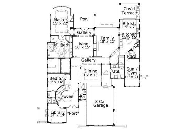 European Floor Plan - Main Floor Plan #411-843