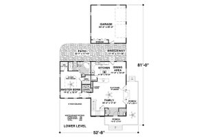 Floor Plan - Main Floor for Modern House Plan #56-723 - 4 bed, 4.5 bath
