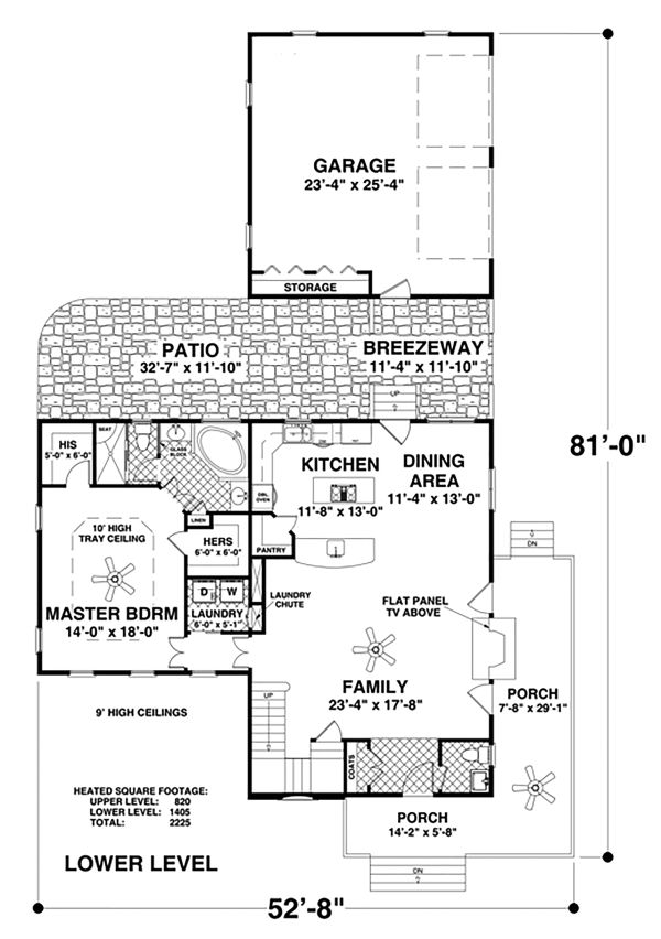 Modern Floor Plan - Main Floor Plan #56-723
