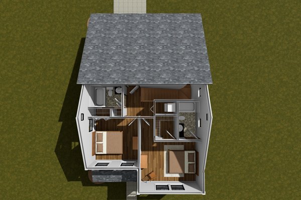 House Plan Design - Cottage Floor Plan - Upper Floor Plan #513-2304