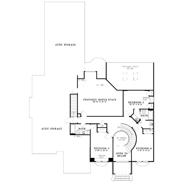 Dream House Plan - European Floor Plan - Upper Floor Plan #17-567