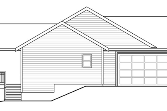 Exterior - Other Elevation for Ranch House Plan #124-883 - 3 bed, 2 bath